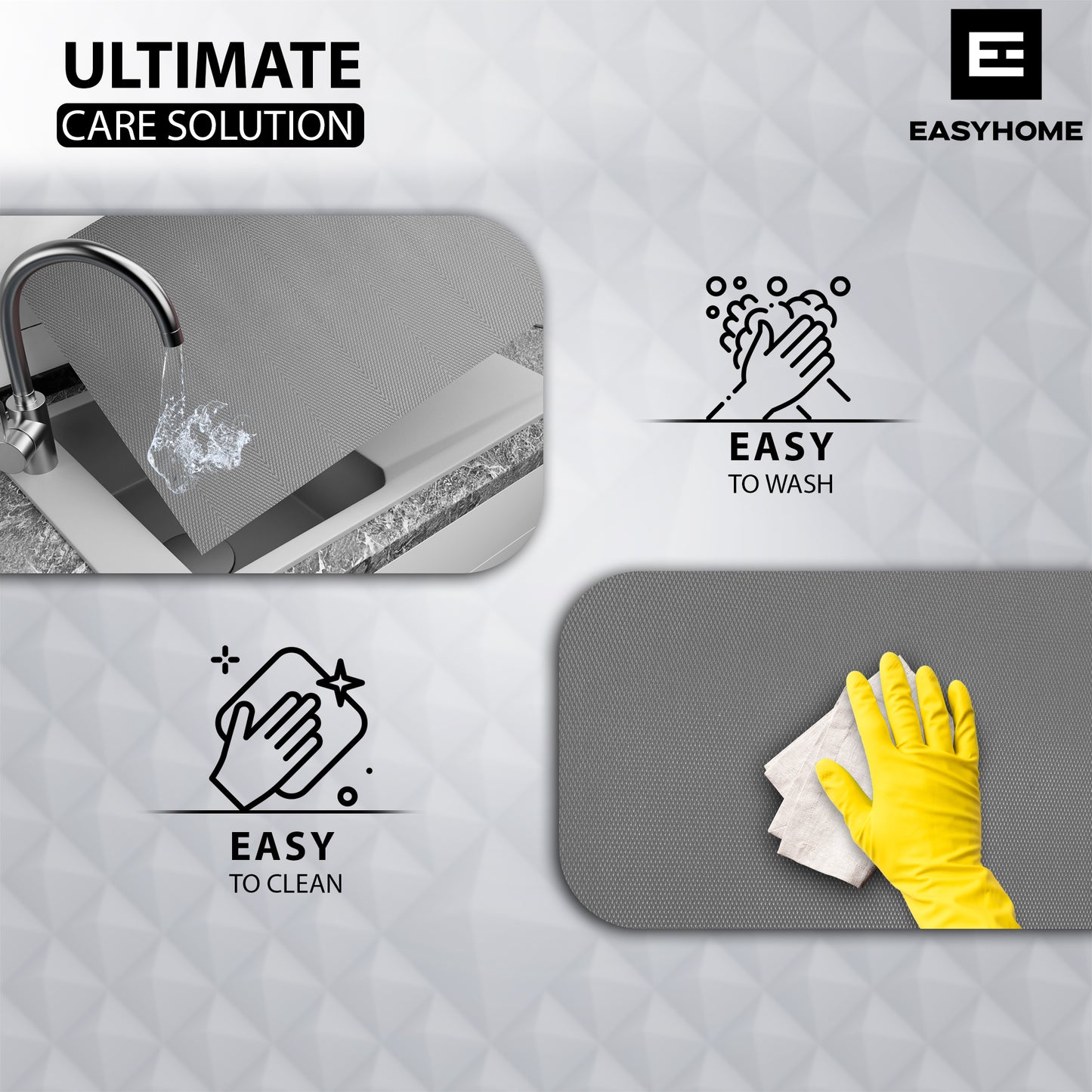 60cm x 10m Multipurpose Waterproof Diamond Anti-Slip Shelf Liner Mat Grey