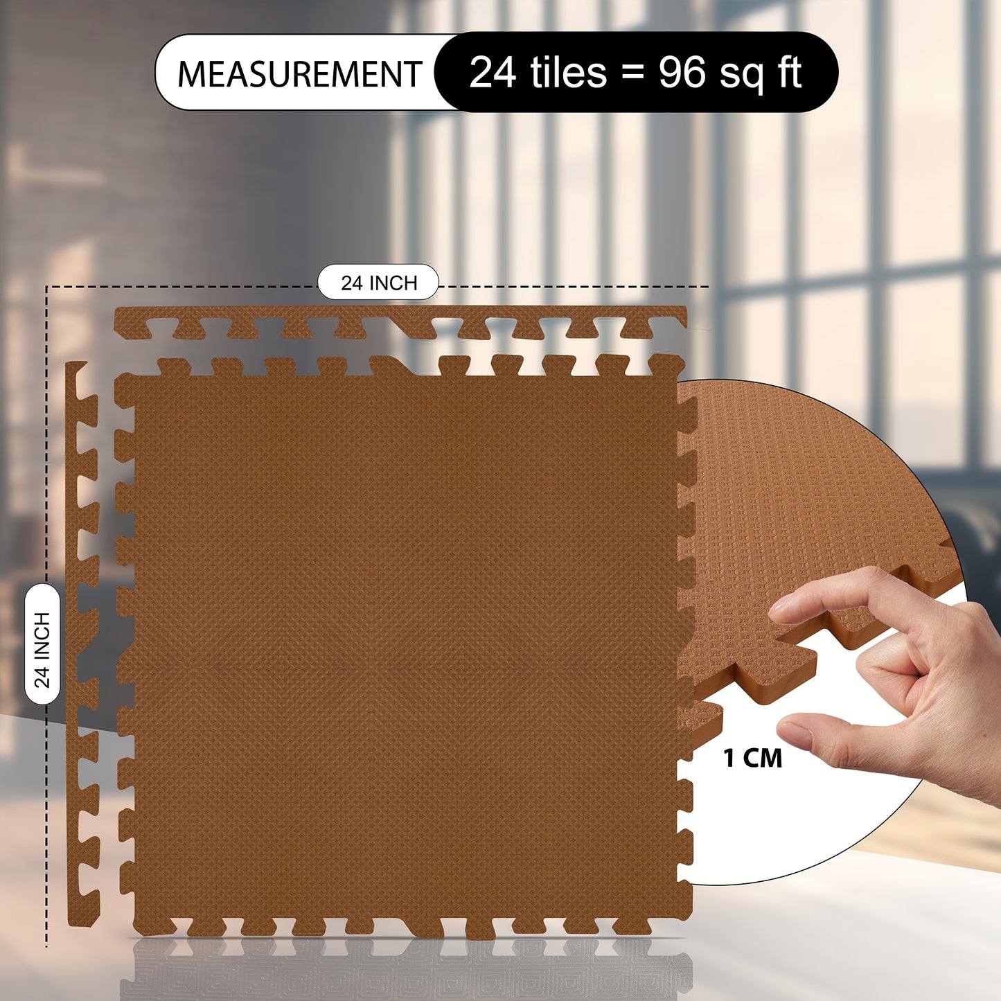 Premium Interlocking Mats:- Brown & Beige