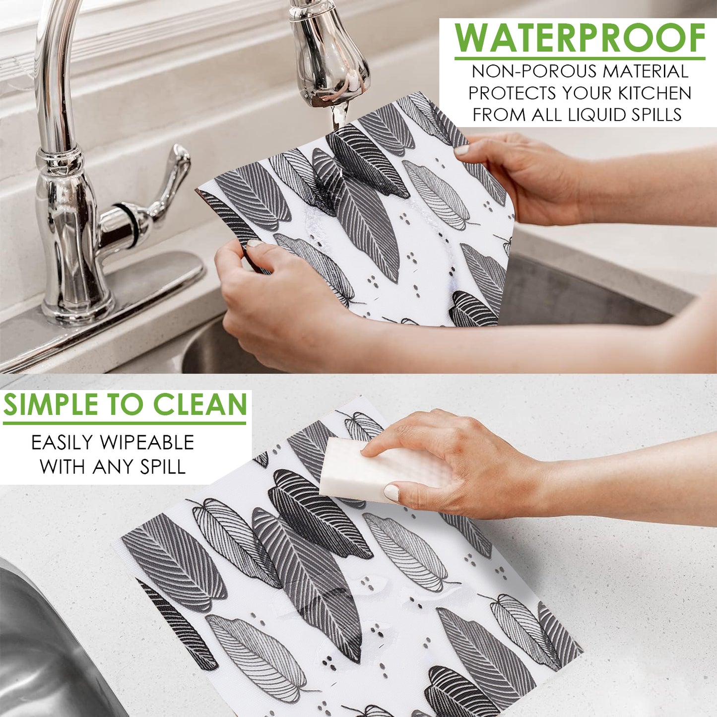 45cm x 5m Multipurpose Waterproof Big Leaf Anti-Slip Shelf Liner Mat