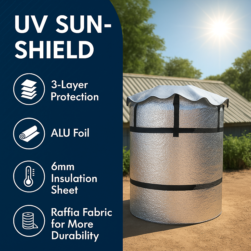 2000 L Premium 3-Layer Weather-Resistant Water Tank Cover