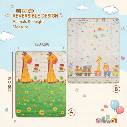 Easyhome Reversible Foldable Baby Play Mat – Extra Large Waterproof Soft Foam Crawling & Play Mat (5×6 ft) (Copy)