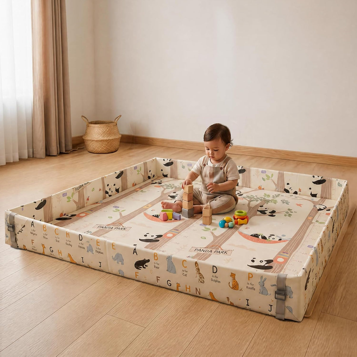 6mm Reversible Baby Play Tub Mat, Babies Folding Mat Extra Large, Waterproof and Portable Kids Floor Mat for Learning & Crawling, Foldable Foam Mat for Kids (Copy) (Copy)