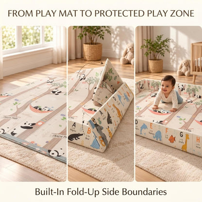 6mm Reversible Baby Play Tub Mat, Babies Folding Mat Extra Large, Waterproof and Portable Kids Floor Mat for Learning & Crawling, Foldable Foam Mat for Kids (Copy) (Copy)