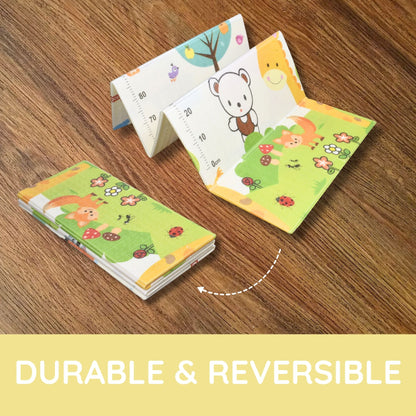 Reversible Giraffe and Rainbow Print Mat for Kids