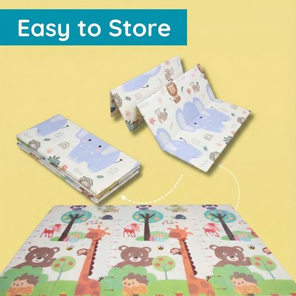 Reversible Baby Play Mat – Waterproof Foldable Foam Floor Mat for Babies, Toddlers & Kids ( 5×6 ft)
