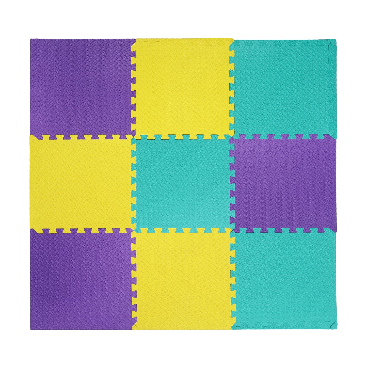 Multicolor  Play Mat for Kids Pack Of 9
