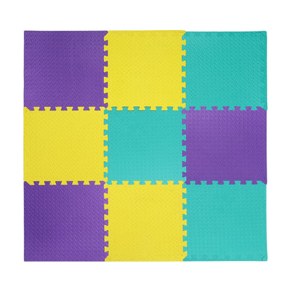 Multicolor  Play Mat for Kids Pack Of 9