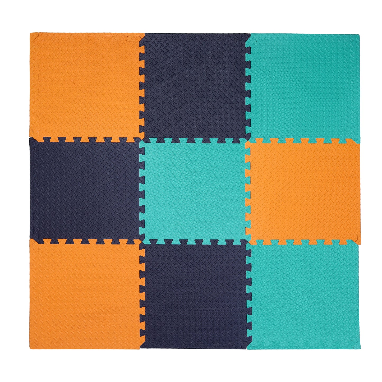 Multicolor  Play Mat for Kids Pack Of 9