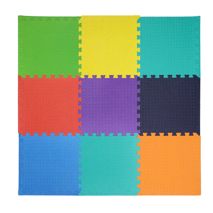 Multicolor  Play Mat for Kids Pack Of 9