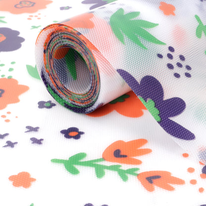 45cm x 5m Multipurpose Waterproof Floral Printed Anti-Slip Shelf Liner Mat