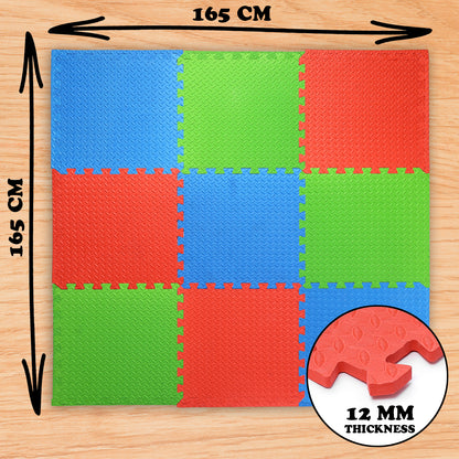Multicolor  Play Mat for Kids Pack Of 9