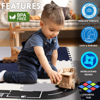 Multicolor  Play Mat for Kids Pack Of 9