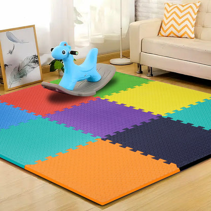 Multicolor  Play Mat for Kids Pack Of 9