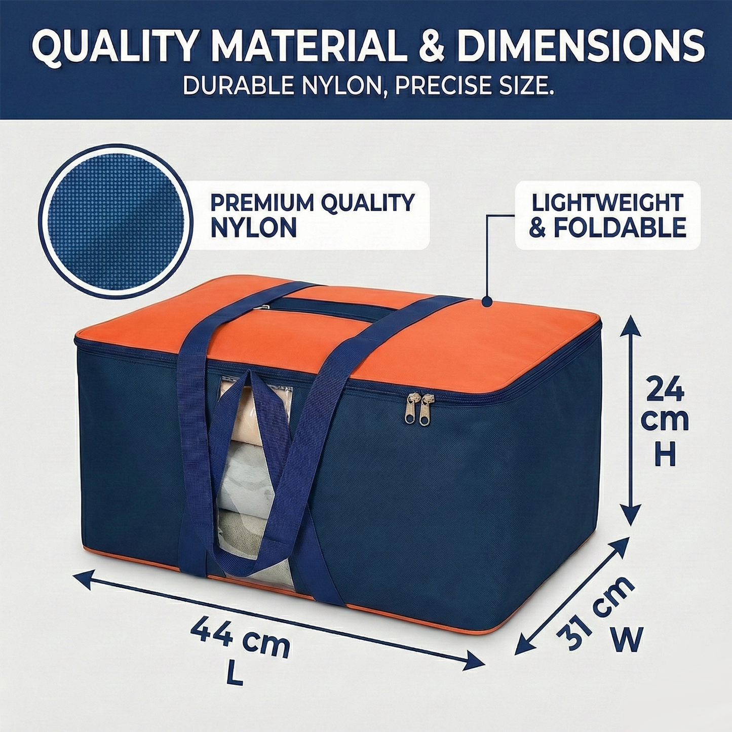 Storage Bag – Blue & Orange