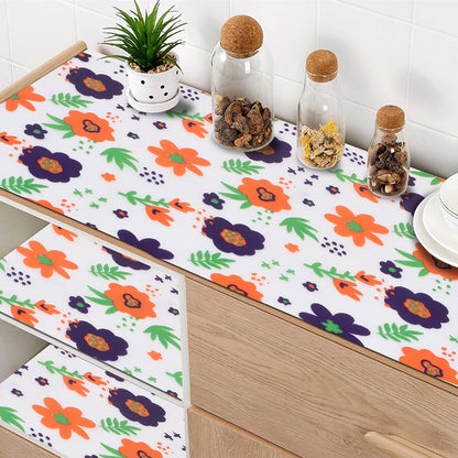 45cm x 5m Multipurpose Waterproof Floral Printed Anti-Slip Shelf Liner Mat
