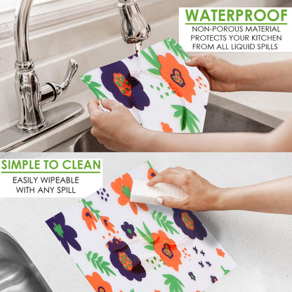 45cm x 5m Multipurpose Waterproof Floral Printed Anti-Slip Shelf Liner Mat